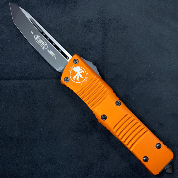 Microtech Combat Troodon T/E 144-1 OR Black Blade Orange Handle