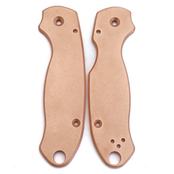 Flytanium Custom Copper Scales for Spyderco Para 3 Knife 
