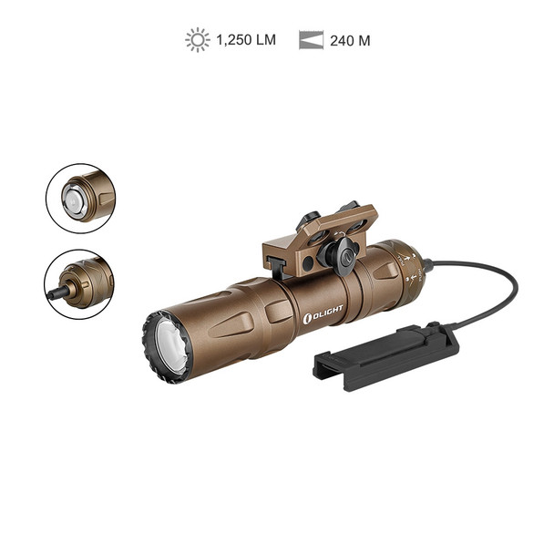 Olight Odin Mini Desert Tan 1250 Lumen Tactical Rail Light