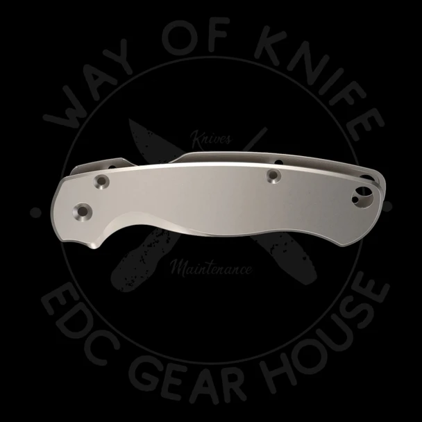 Flytanium Classic Titanium Scales for Spyderco Paramilitary 2 (Stonewashed)