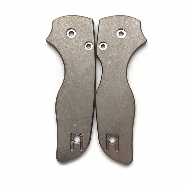 Flytanium Titanium Scales for Spyderco Lil Native- Stonewash