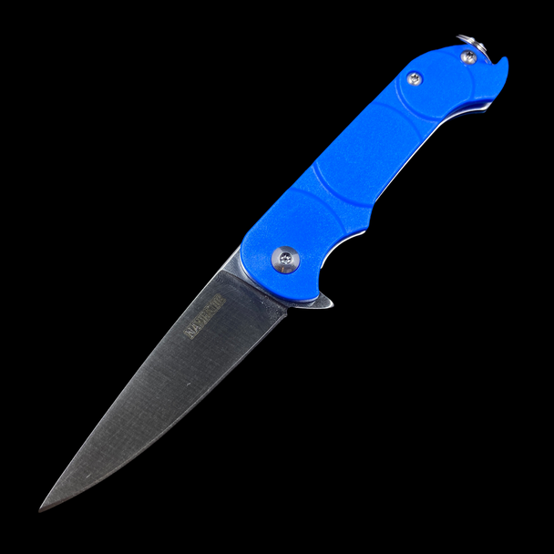 Ontario Navigator Liner Lock Knife Blue Plastic (2.375" Satin)