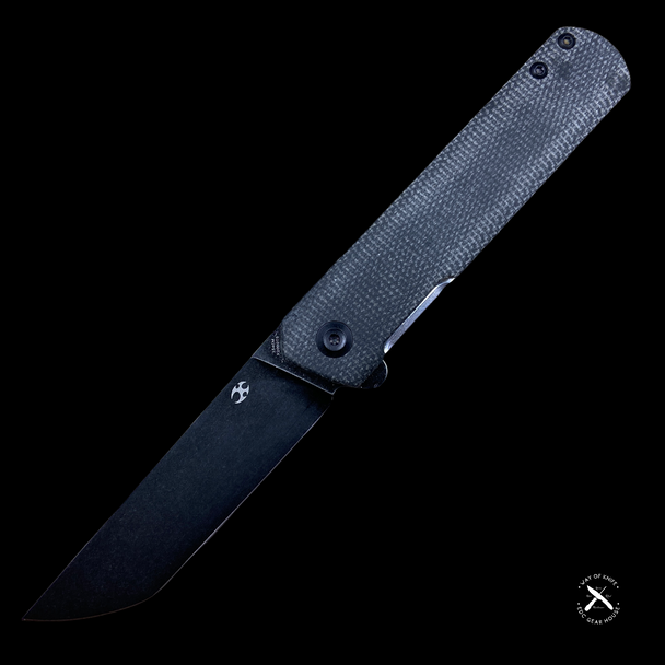 Kansept Knives Foosa Liner Lock Knife Black Micarta (3" Black Stonewash)