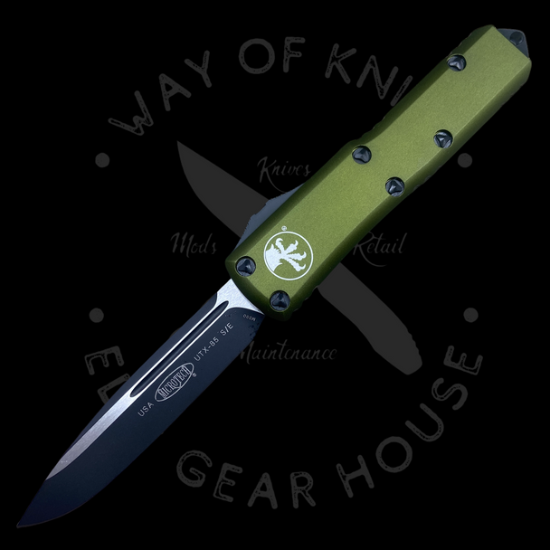 Microtech UTX-85 S/E OTF Automatic Knife OD Green (3.125" Black) M390