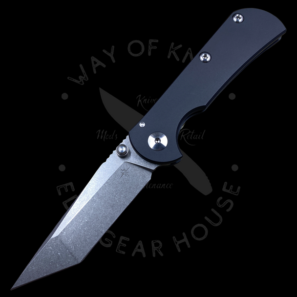 Toor Knives Chasm T Frame Lock Black Titanium (3.25in Stonewashed)
