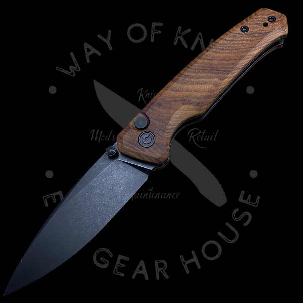 CIVIVI Altus Button Lock Knife Cuibourtia Wood (3" Black) 