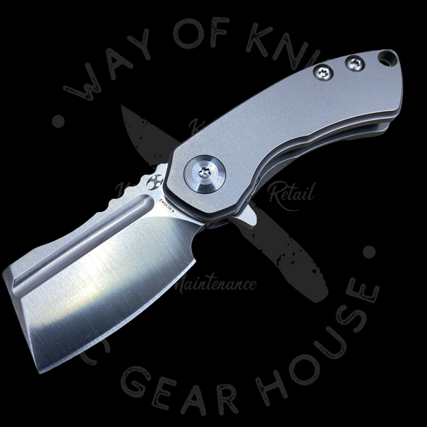 Kansept Knives Mini Korvid Frame Lock Knife BB Titanium (1.5" Satin S35VN)