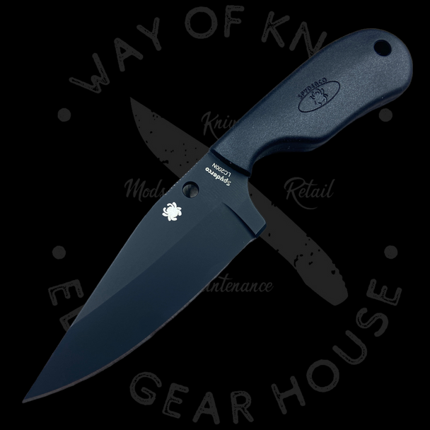 Spyderco Subway Bowie Fred Perrin Fixed w/ Kydex LC200N (2.8" Black)