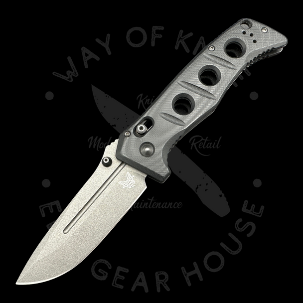 *Pre Owned* Benchmade Adamas AXIS Lock Black G10 (3.8" Gray Cerakote) 275GY-1