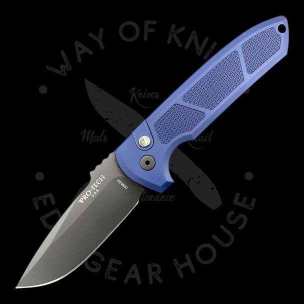 *Exclusive* Pro-Tech Les George Rockeye Auto  Textured Midnight Blue Aluminum (3.5" Black DLC)