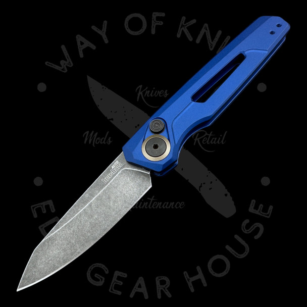 Kershaw Launch 11 Automatic Knife Blue Aluminum (2.75" Blackwash) 