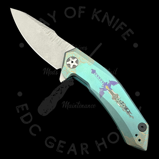 *Pre Owned* ZT Knives 0095BW Customized Zelda Tears of the Kingdom Theme (3.6" Working Finish)