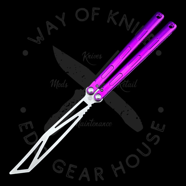 MachineWise Prysma PRO Purple Balisong Trainer 410SS (5.25" SW)