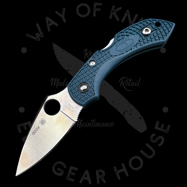 *Pre Owned* 003 Spyderco Dragonfly 2 Blue FRN K390 (2.28" Satin) C28FP2K390