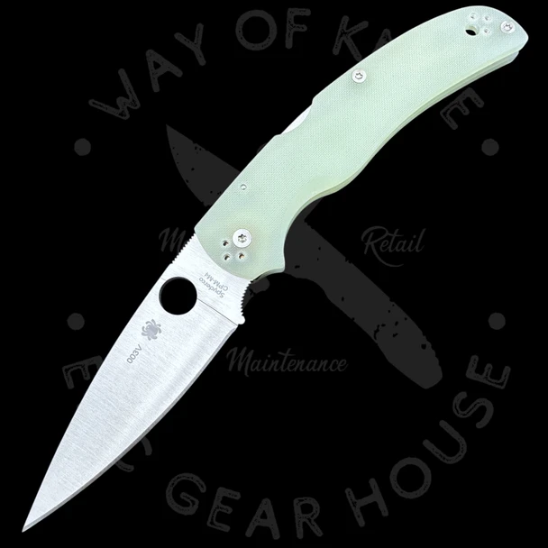 *Pre Owned* 003 Spyderco M4 Native Chief Lockback Knife Natural G-10 (4.08" Satin) C244GM4P