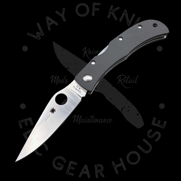 *Pre Owned* 003 Spyderco Baby Horn Gray G-10  VG10 (2.69in Satin) CX08GGYP