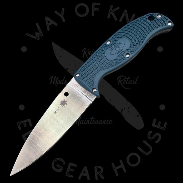 *Pre Owned* 003 Spyderco Enuff 2 Fixed Blade PlainEdge K390 (3.95" Satin)FB31PBL2K390