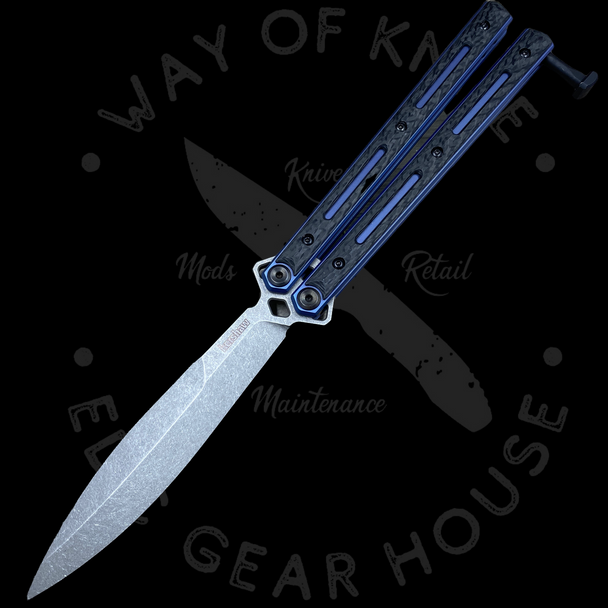 *Pre Owned* Kershaw Lucha Balisong Butterfly Knife Carbon Fiber/Ti (4.7" SW 20CV)
