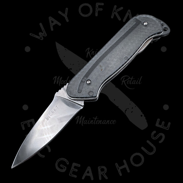 *Pre Owned* CRKT Rollock Pocket Knife Black Translucent AUS-6 (2.25" Polished)