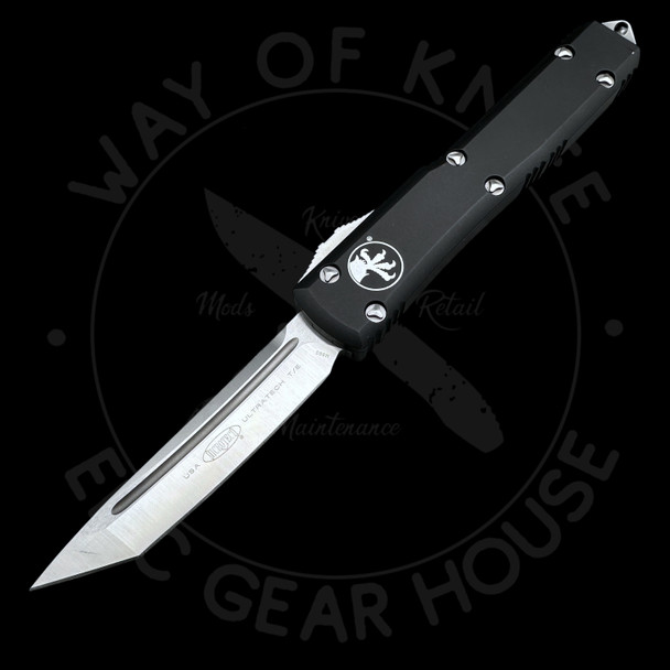 *Pre Owned* Microtech Ultratech OTF Auto Knife Black 3.4" Tanto Satin Blade 123-4