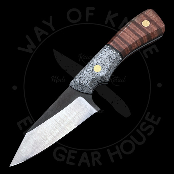 B. Kohn Knives Reverse Tanto Fixed Blade GripX Wavy Maple Black G10 Nitro-V (3.5" Two-Tone)