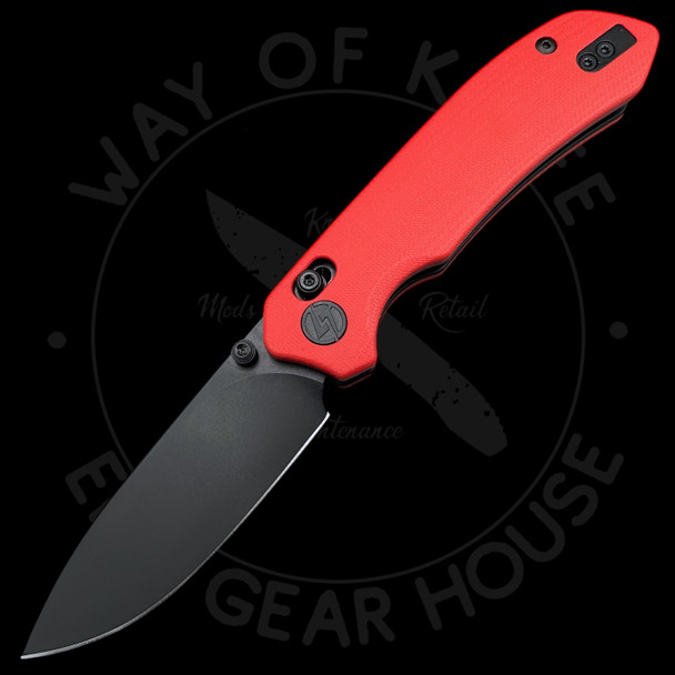 *Pre Owned* Olitan Model G031 Crossbar Lock Red G10 Black 14C28N Sandvik Blade (3.3in Blackwash)