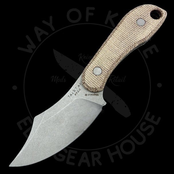 Picaroon Tools Jacktar Fixed Blade Natural Micarta MagnaCut Blade (2.75in Stonewashed)