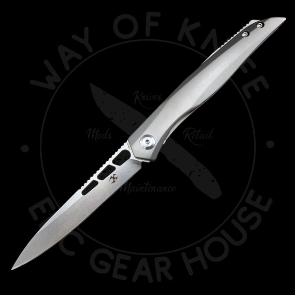 *Pre Owned* Kansept Lucky Star Titanium Framelock S35VN (3.54" Stonewash)