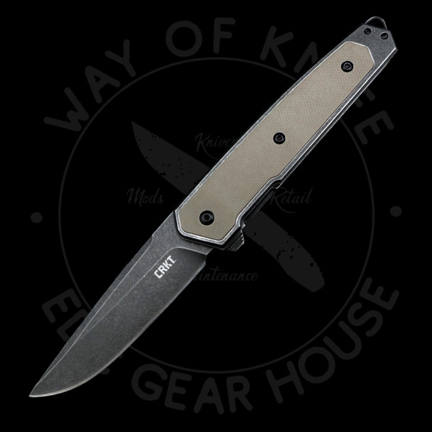 *Pre Owned* CRKT Cinco Liner Lock Brown G-10 Flipper 