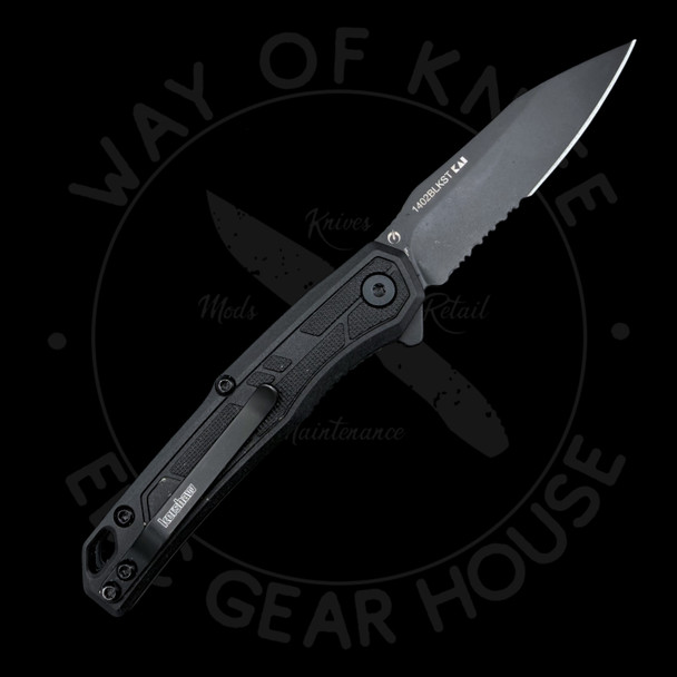 *Pre Owned* Kershaw Appa Liner Lock Partially Serrated Assisted Flipper 8Cr13MoV (3.0" Black)