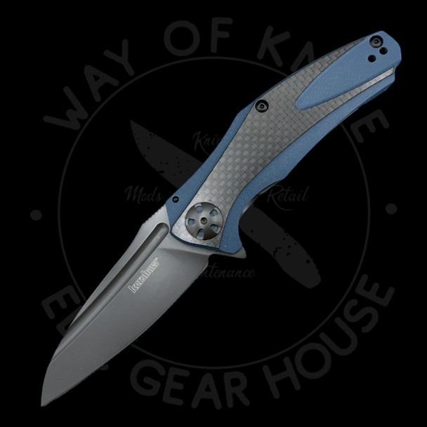 *Pre Owned* Kershaw Natrix Sub-Frame Lock Blue G-10 Carbon Fiber 8Cr13MoV (