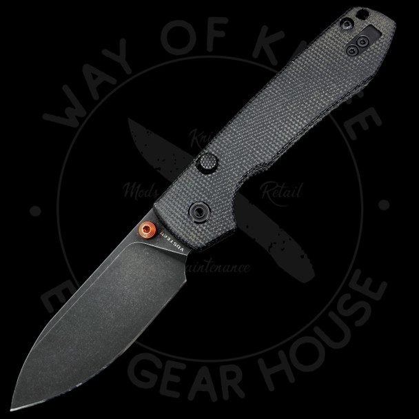 *Pre Owned* Vosteed Raccoon Top Liner Lock Knife Black Canvas Micarta (3.25" Black SW)