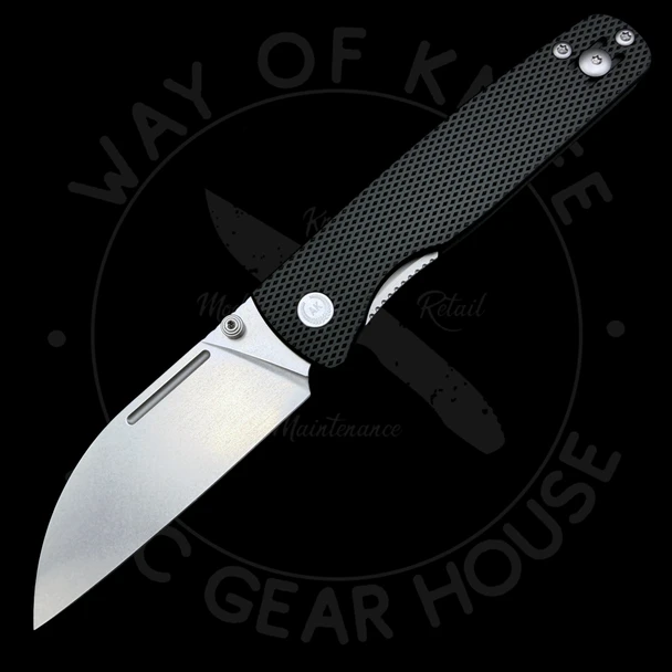 Asher Knives WharnEDC Aluminum Diamond Milled (3.2in Stonewashed) M390S90V