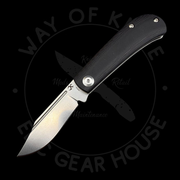 *Pre Owned* Kansept Bevy Slipjoint Black G-10 Clip Point 154CM (2.5" Satin)