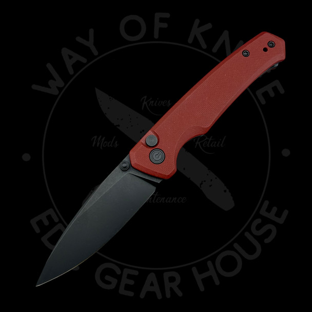 *Pre Owned* Civivi Altus Button Lock Red G-10 Nitro-V (3.05" Blackwash)