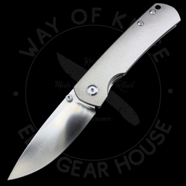 *Pre Owned* Monterey Bay Knives Mini Old Guard *MINT* Ti Handles Belt Satin Blade (3in Satin M390)