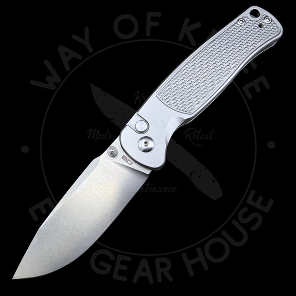 *Pre Owned* CJRB Shale Proto Drop Point Button Lock Steel Handles (3.2" Stonewash) AR-RPM9