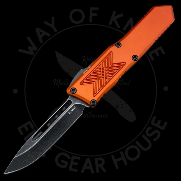 Guardian Tactical GTX-025 OTF Auto Knife Burnt Orange Aluminum (2.5" Dark SW)