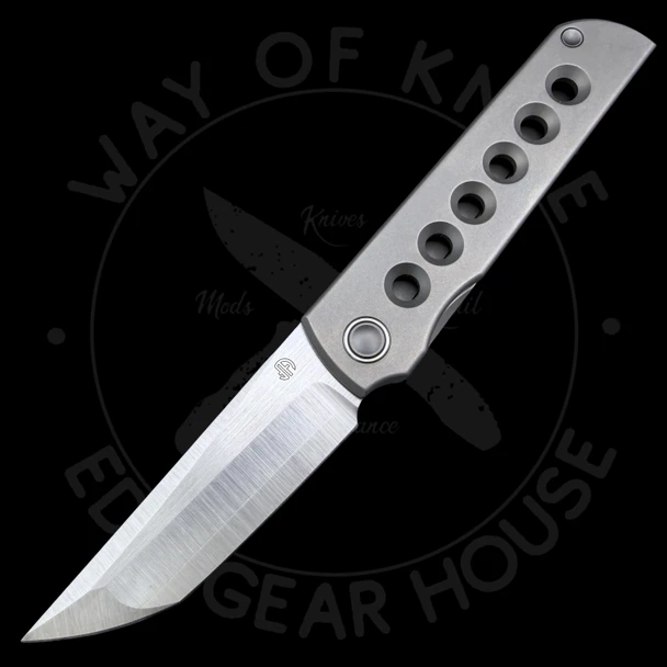 North Mountain Blade Kick Stop Chop Frame Lock Knife Hole Titanium (3.25" Satin)
