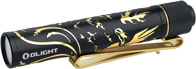 Olight I3T 2 EOS Slim EDC Flashlight Dragon & Phoenix Golden Black