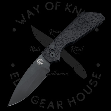 Pro-Tech Strider PT+ Gridlock Textured Black Anodized Magnacut (3.06