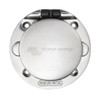 Power Inlet stainless with cover 16A/250Vac (2p/3w)