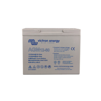 12V 60Ah AGM Super Cycle Battery (front)