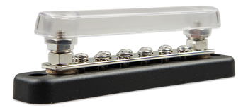 Busbar 150A 2P with 10 screws and cover