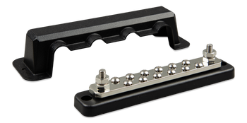 Busbar 250A 2P with 12 screws and cover side