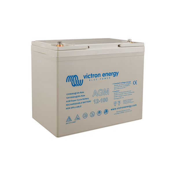 12V 100Ah AGM Super Cycle Battery (right)