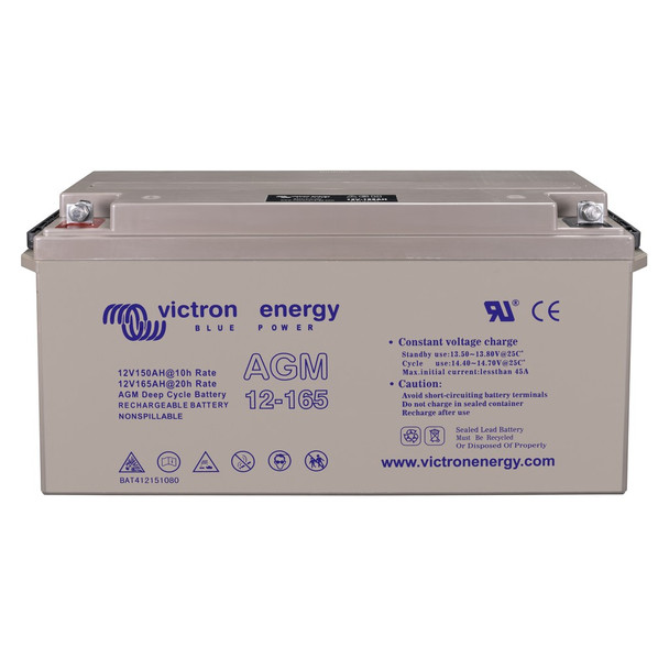 12V 165Ah AGM Deep Cycle Battery (front-angle)