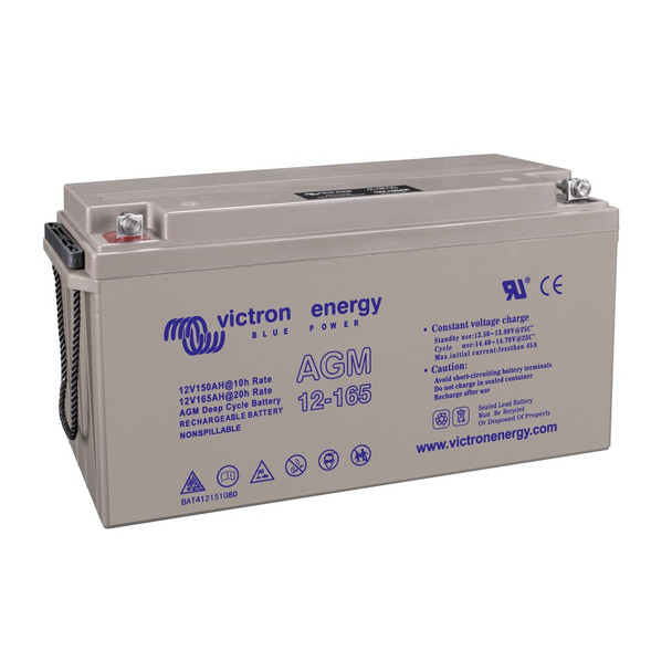 12V 165Ah AGM Deep Cycle Battery (right)