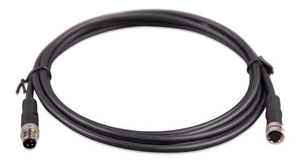 M8 circular connector MaleFemale 3 pole cable 2m (front)