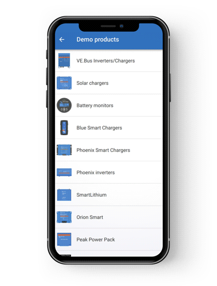 VictronConnect system monitoring and management application for iOS, Android and Windows 